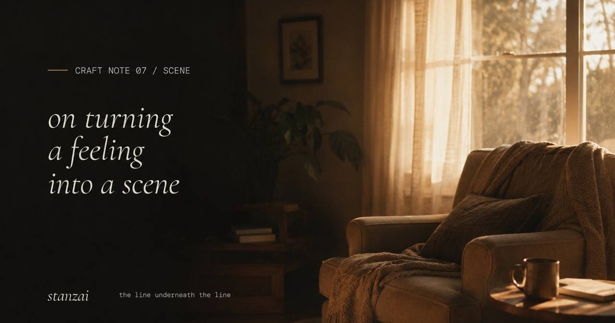 On turning a feeling into a scene craft note image