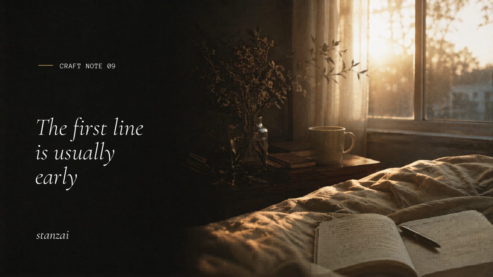 The first line is usually early craft note image